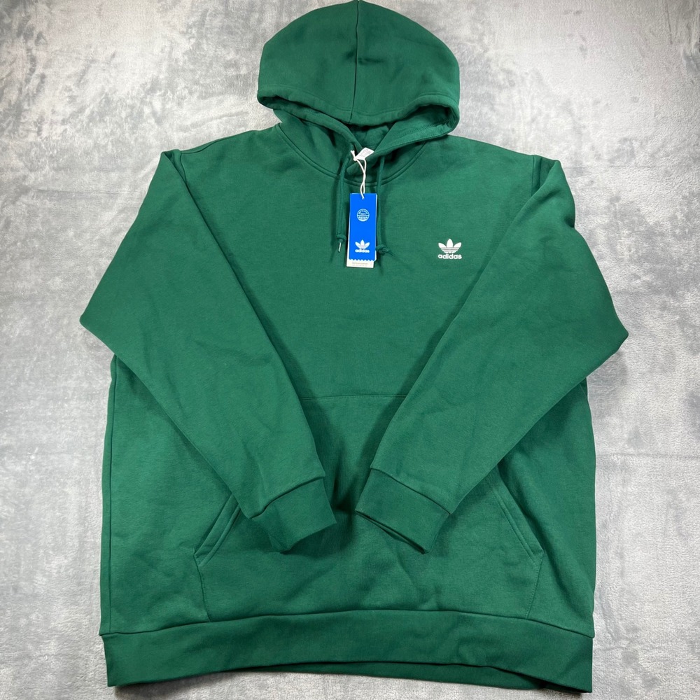 Adidas Originals Mens Trefoil Hoodie Green Primegreen Pullover Sweatshirt 2XL